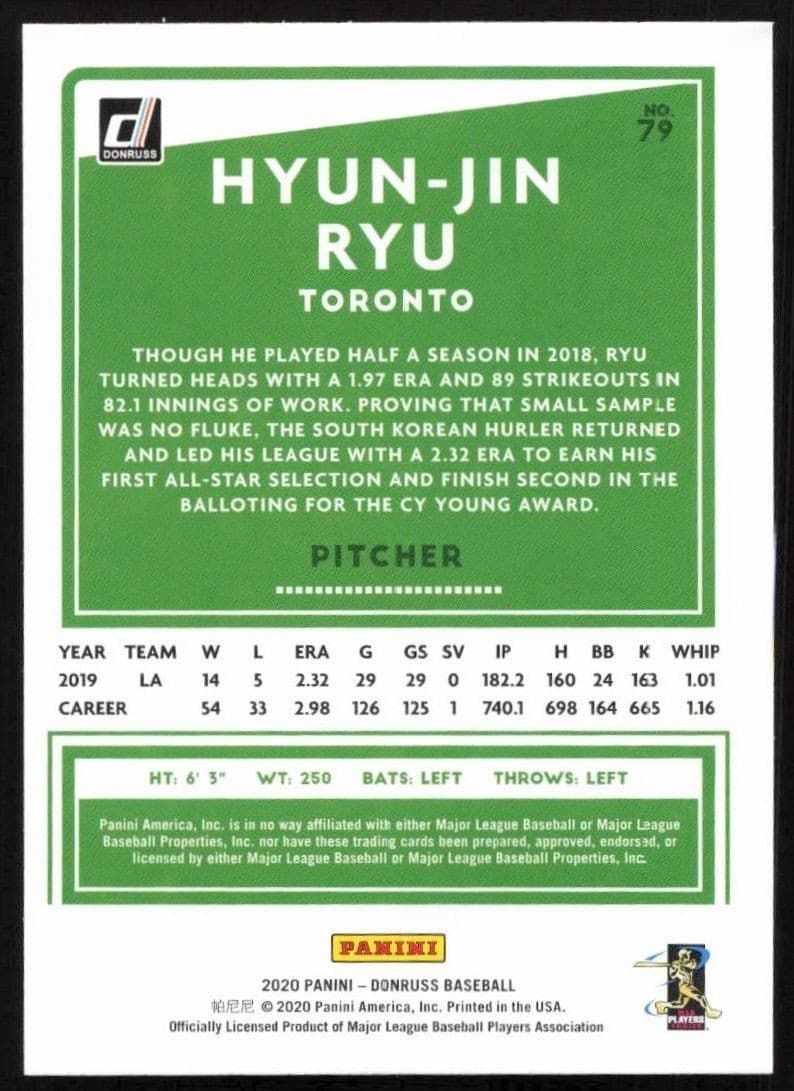 Hyun-Jin Ryu - Back