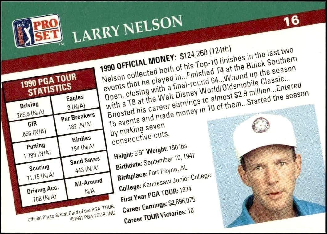 Larry Nelson - Back
