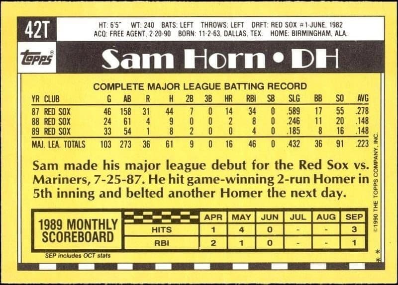 Sam Horn - Back