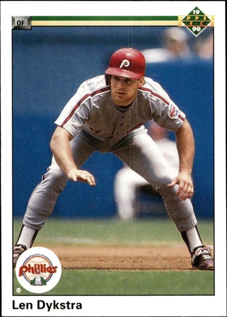 1990 Upper-Deck Low Number Len Dykstra #472 trading card