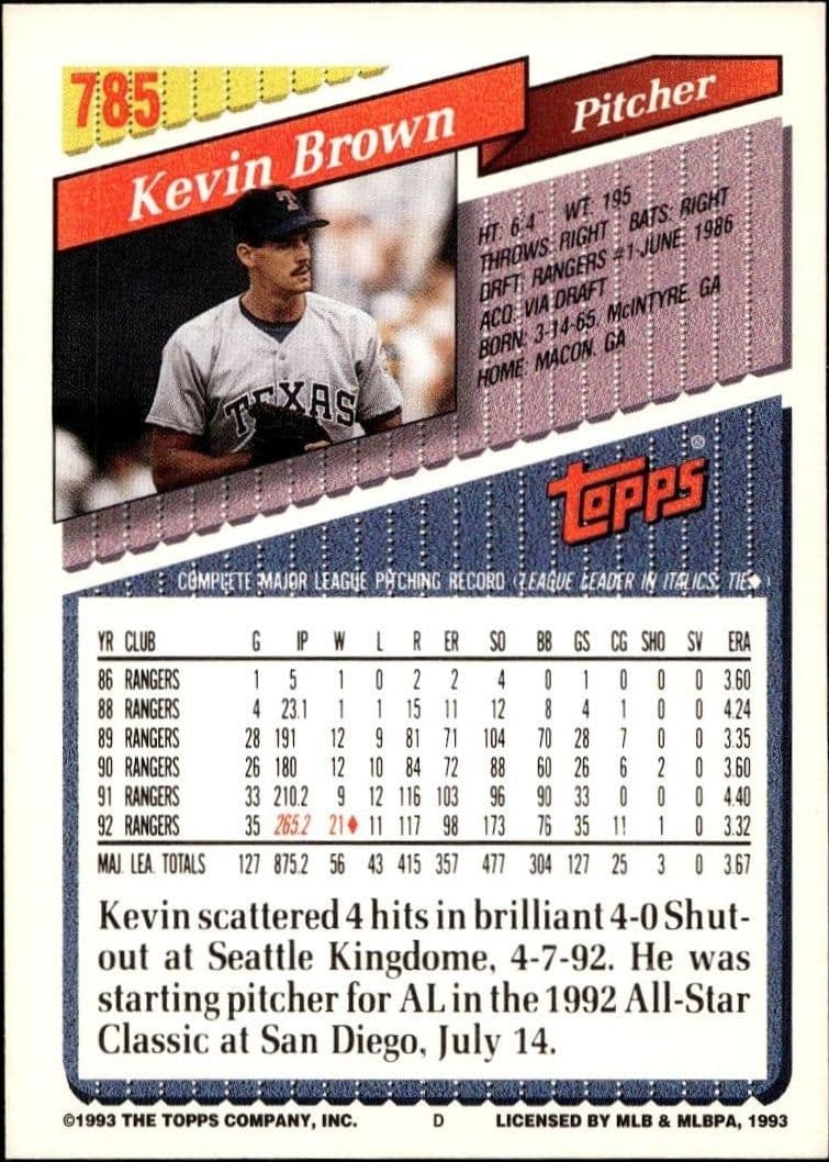 Kevin Brown - Back