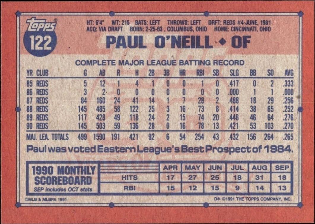 Paul O'Neill - Back