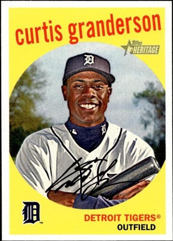 2008 Topps Heritage High Number Curtis Granderson #535 trading card