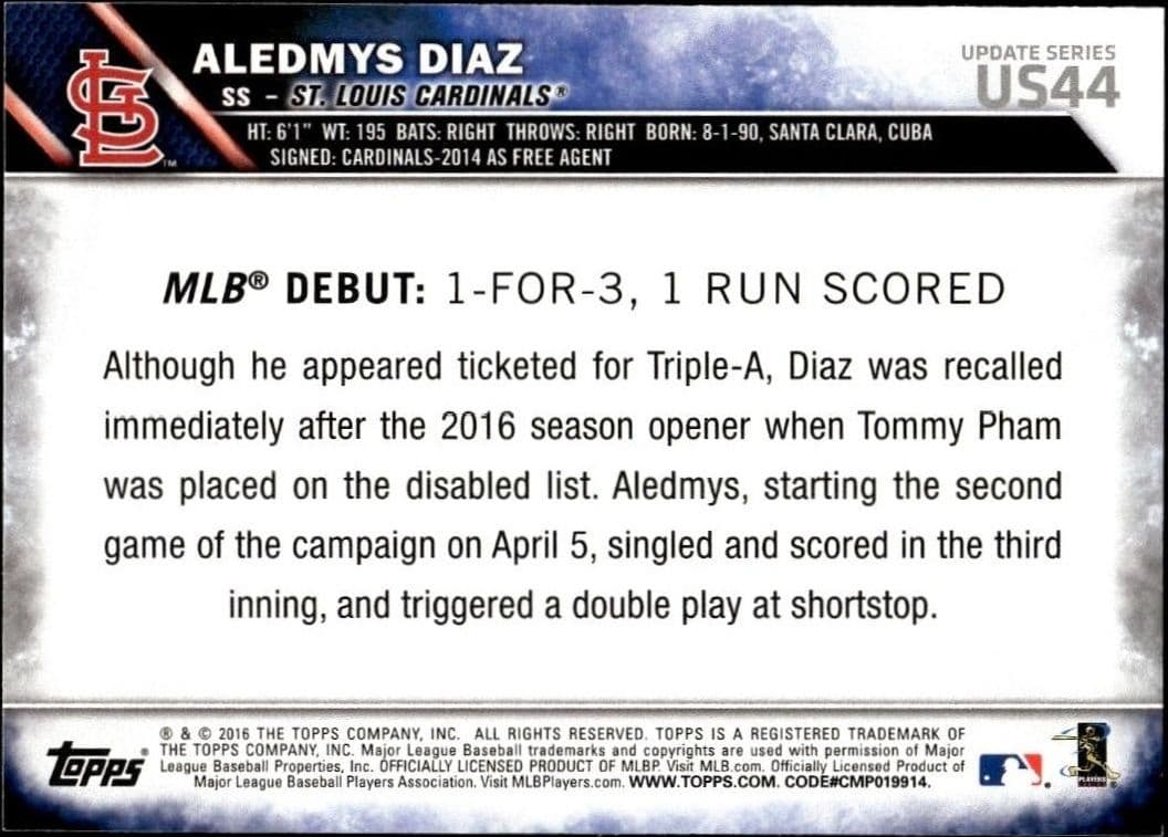 Aledmys Diaz - Back