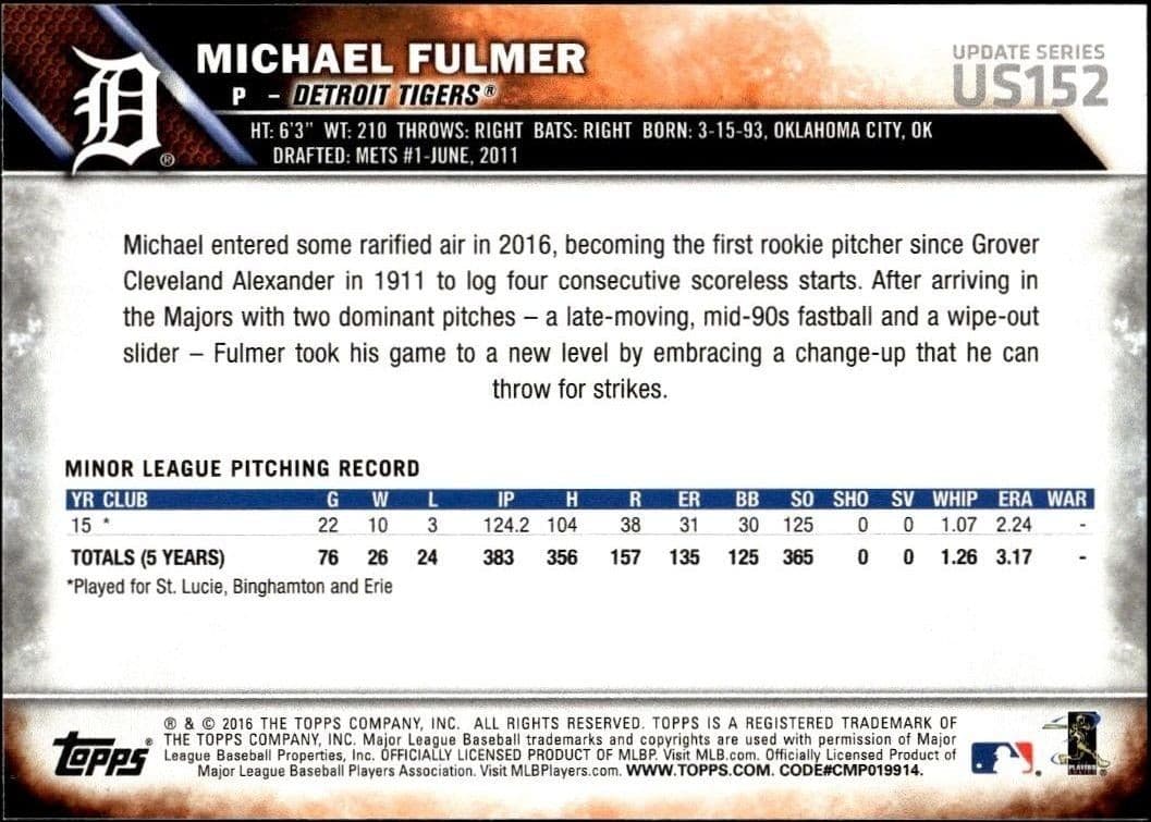 Michael Fulmer - Back