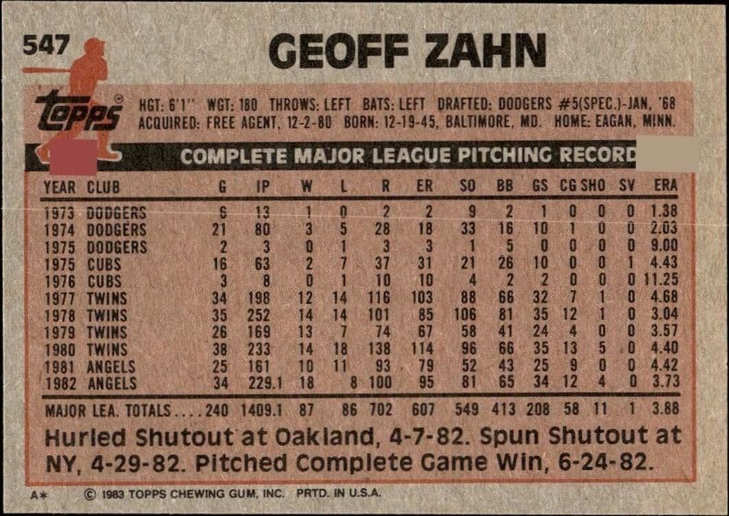 Geoff Zahn - Back