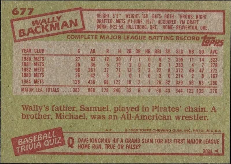 Wally Backman - Back