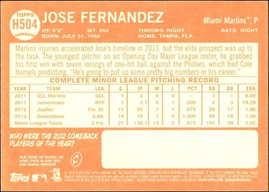 Jose Fernandez - Back