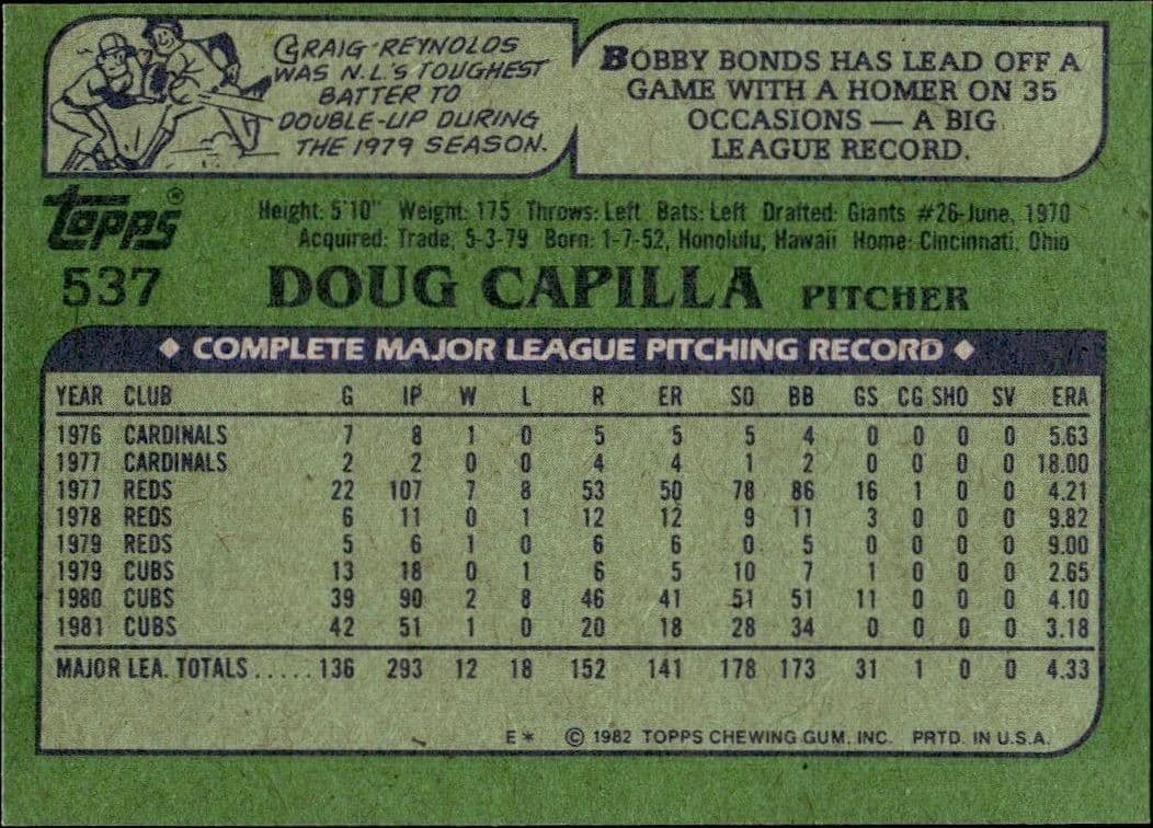 Doug Capilla - Back