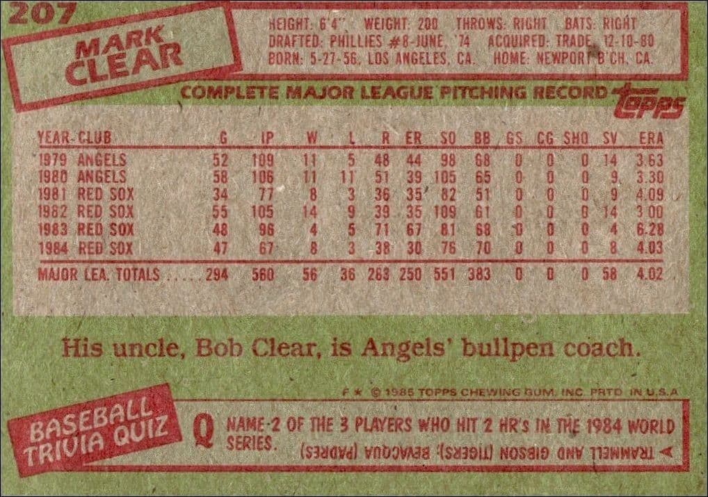 Mark Clear - Back