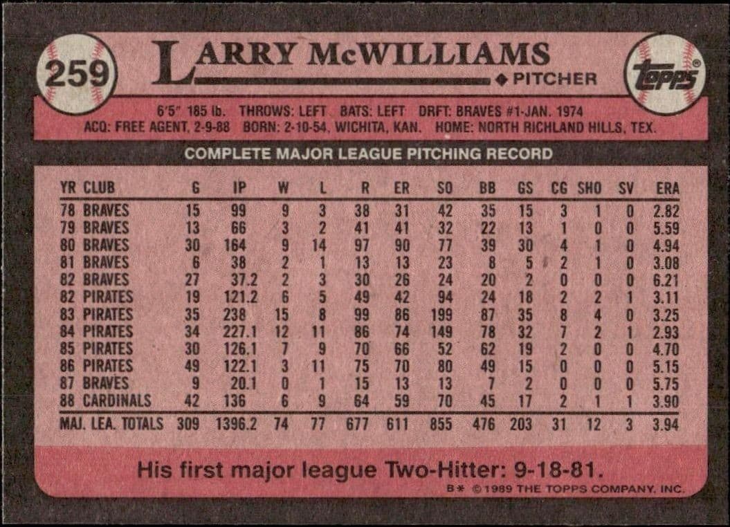 Larry McWilliams - Back
