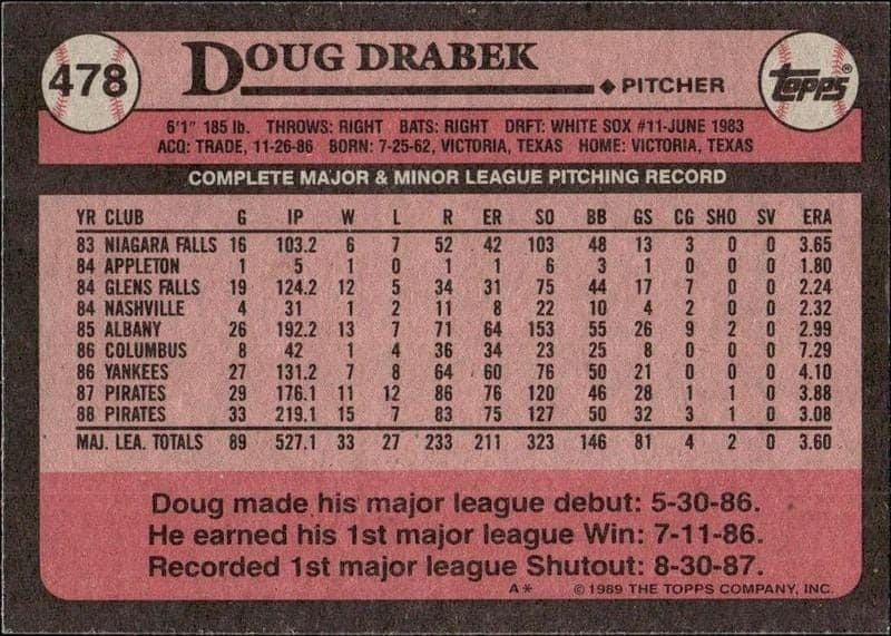 Doug Drabek - Back