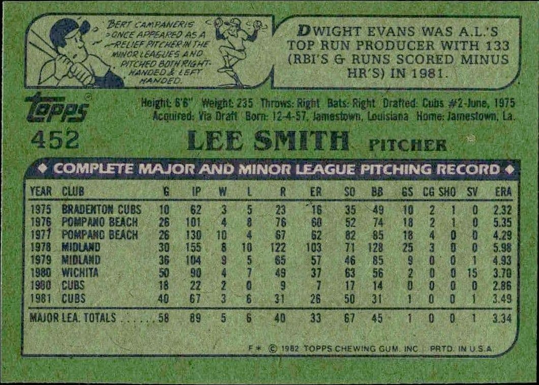 Lee Smith - Back