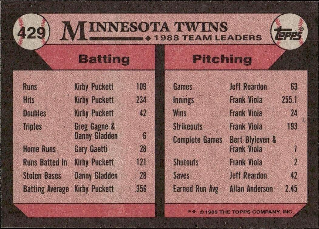 Twins Leaders - Back