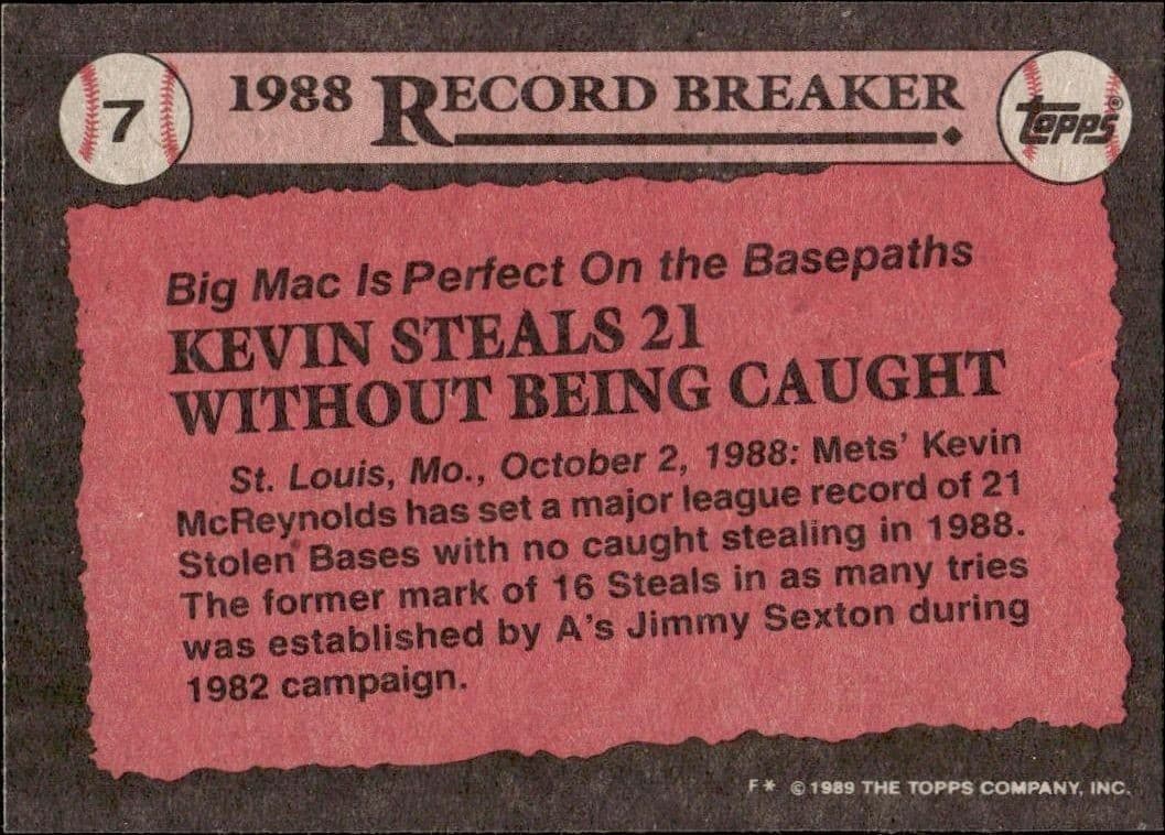 Kevin McReynolds - Back