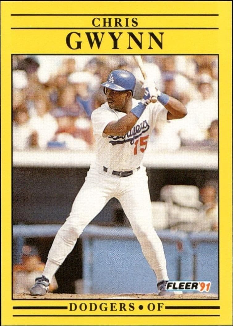 1991 Fleer Chris Gwynn #202 trading card
