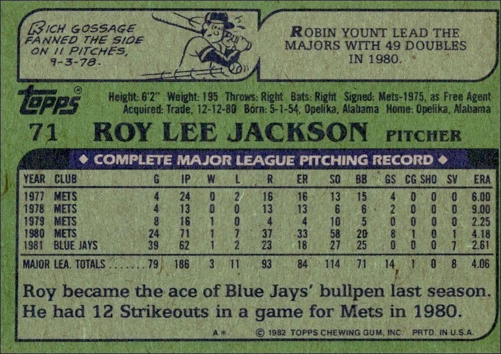 Roy Lee Jackson - Back
