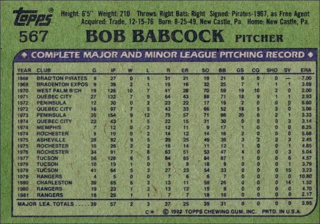 Bob Babcock - Back
