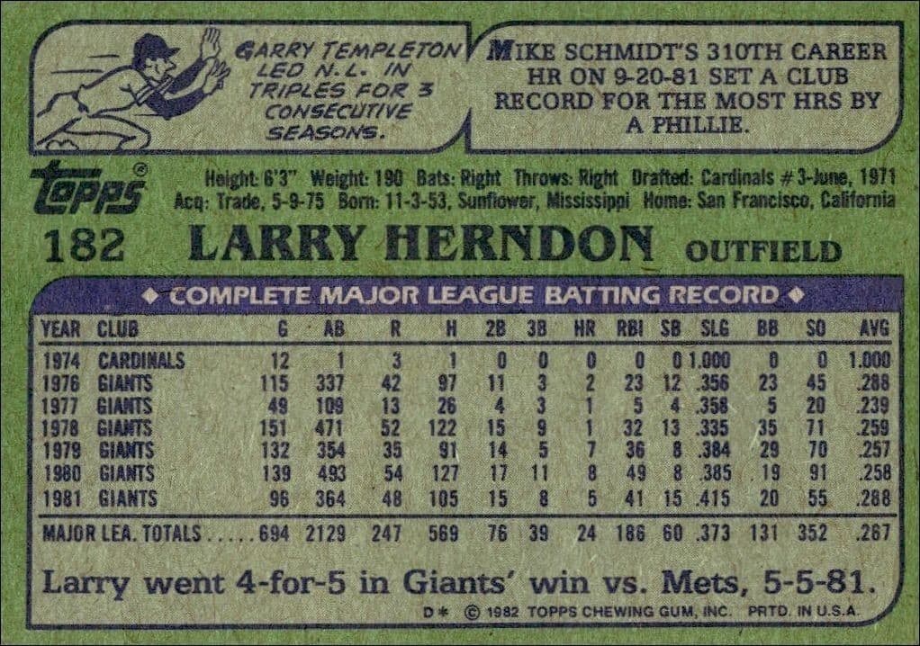 Larry Herndon - Back