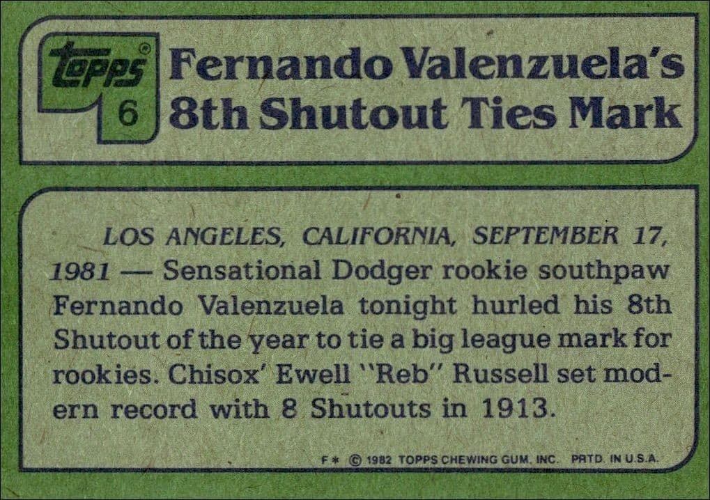 Fernando Valenzuela - Back
