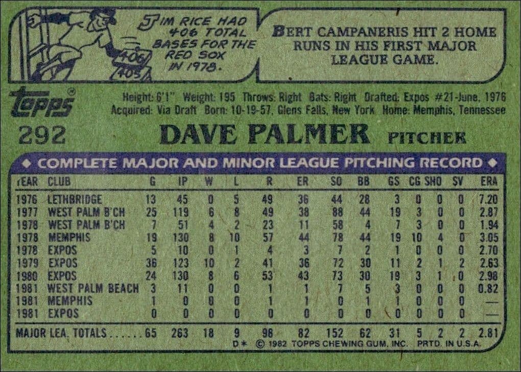Dave Palmer - Back