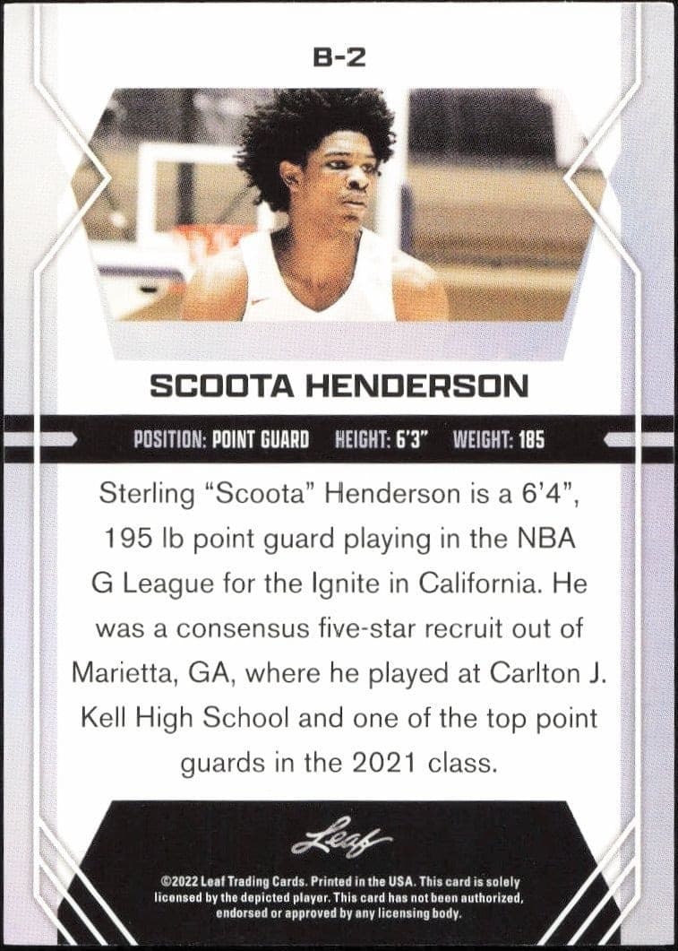 Scoot Henderson - Back