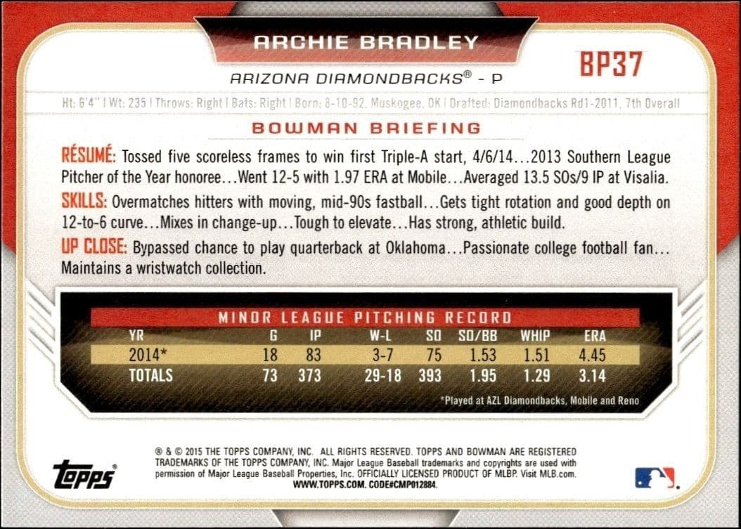 Archie Bradley - Back
