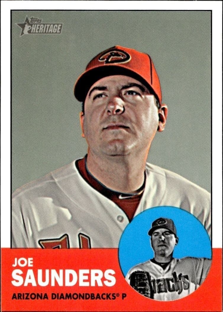 2012 Topps Heritage High Number Joe Saunders #H610 trading card