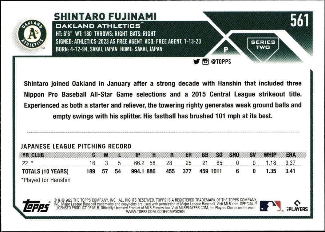 Shintaro Fujinami - Back