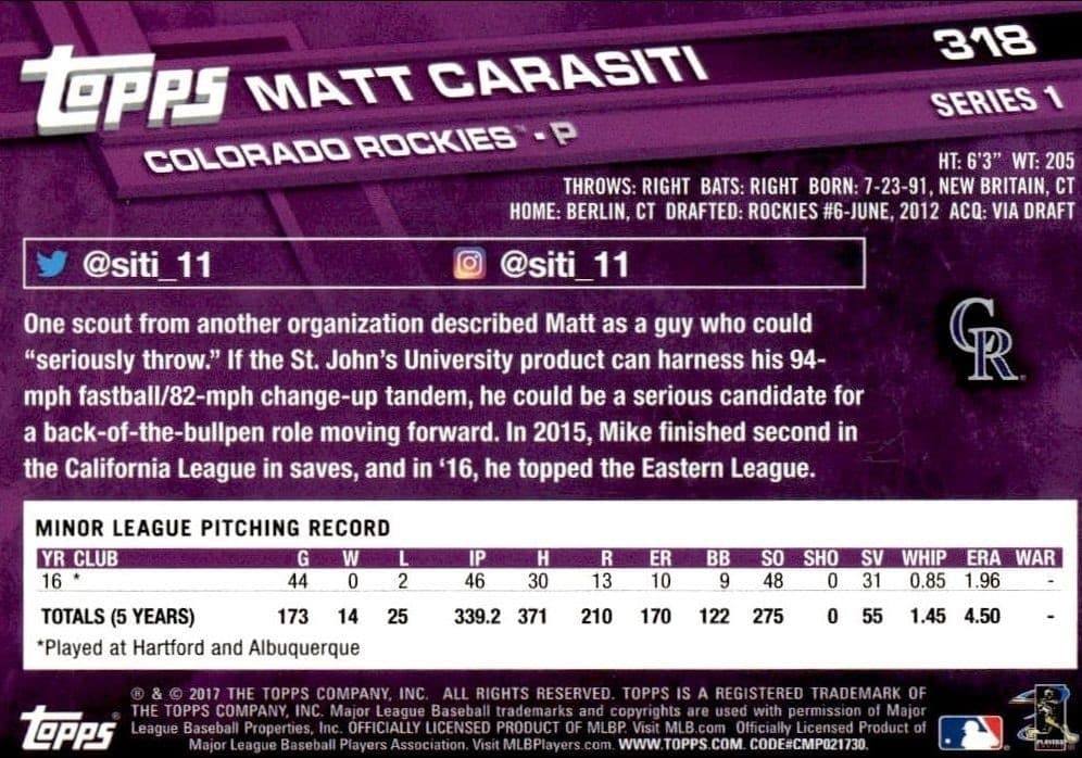Matt Carasiti - Back