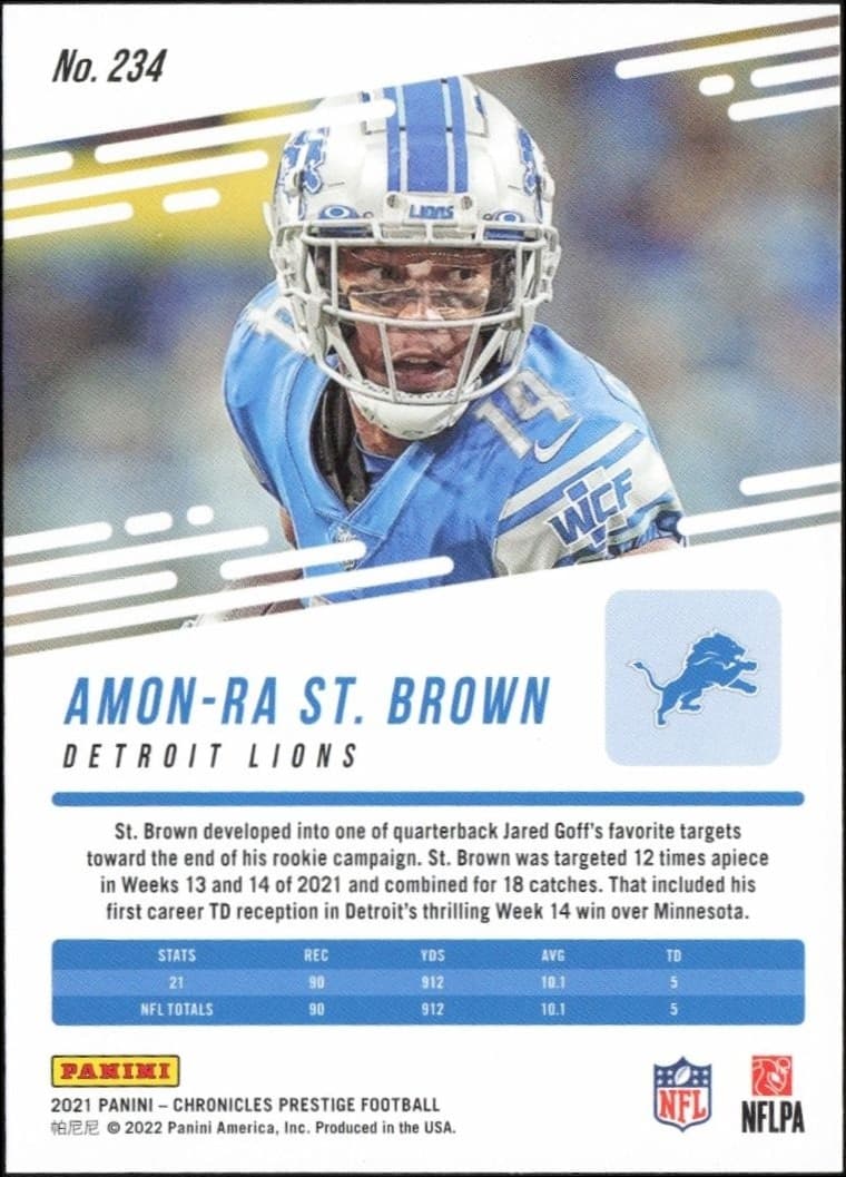 Amon-Ra St. Brown - Back