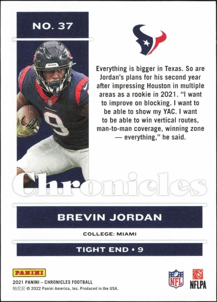 Brevin Jordan - Back