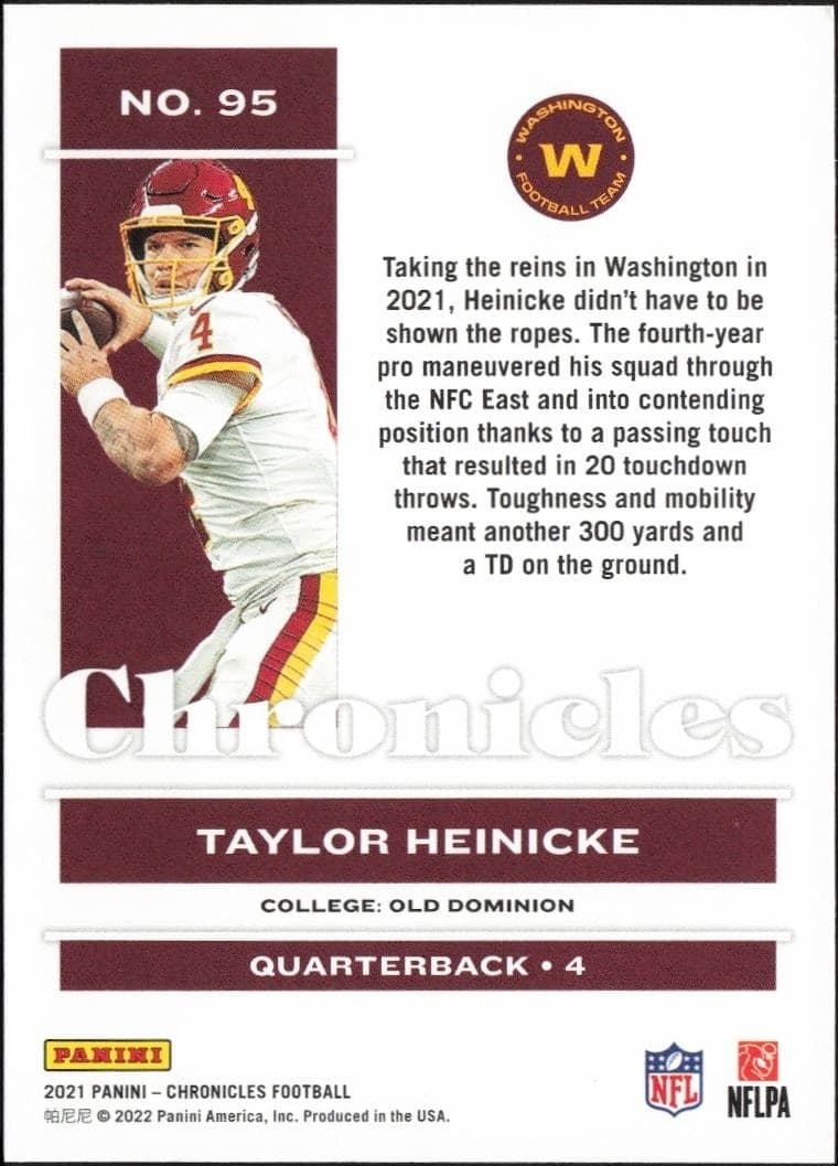 Taylor Heinicke - Back