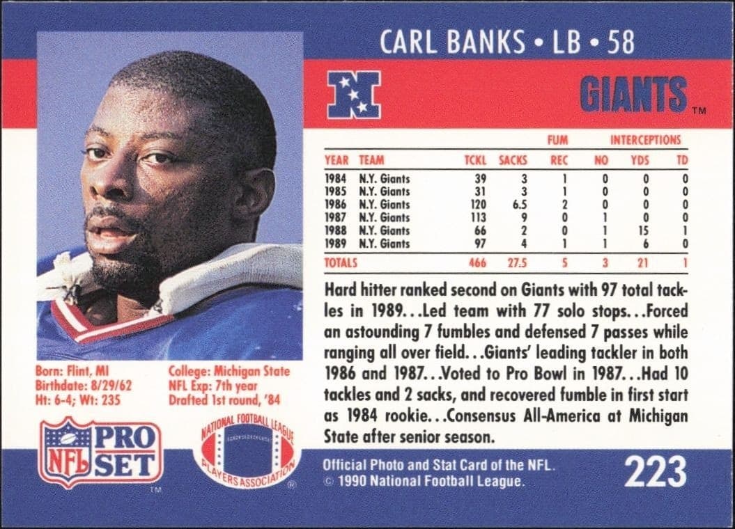 Carl Banks - Back