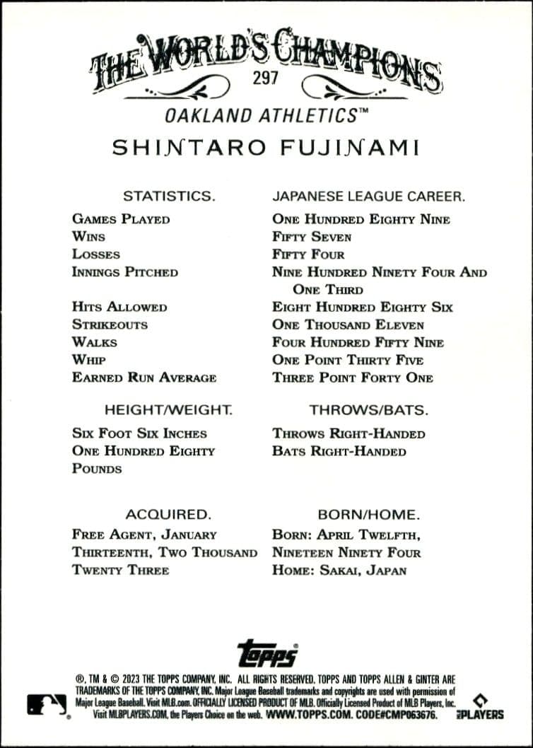 Shintaro Fujinami - Back