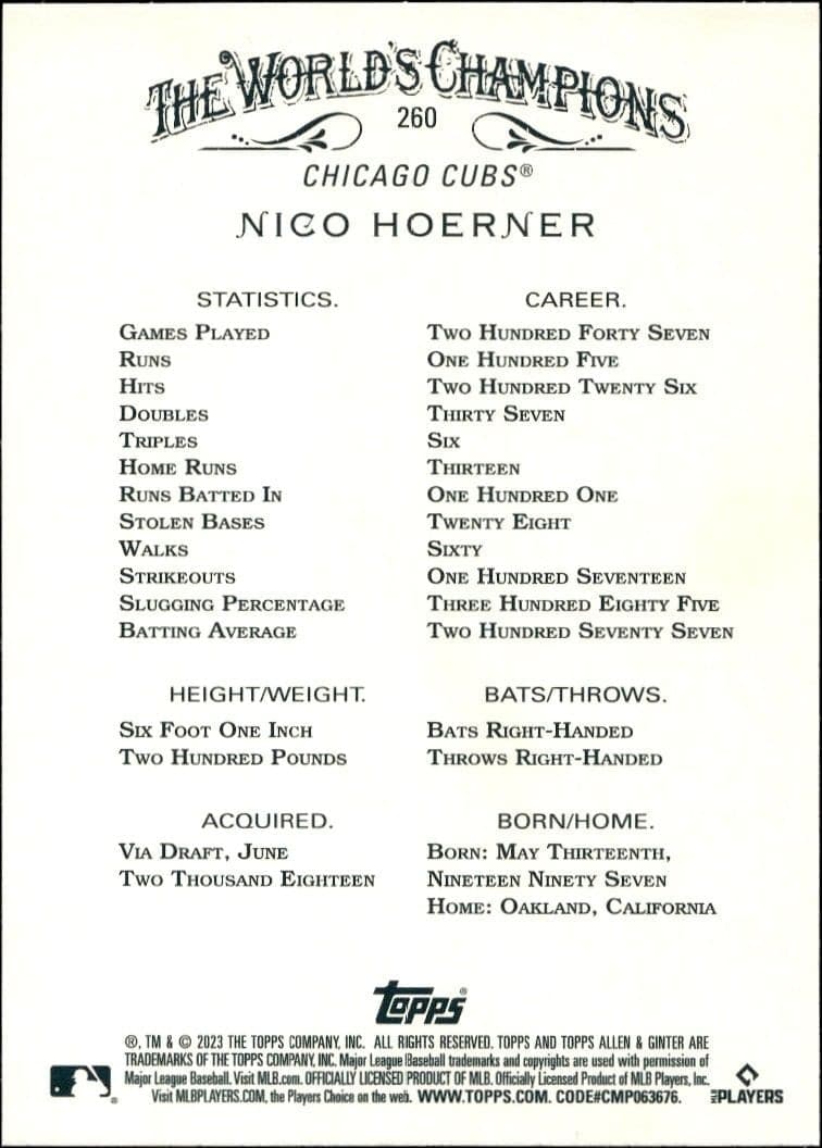 Nico Hoerner - Back