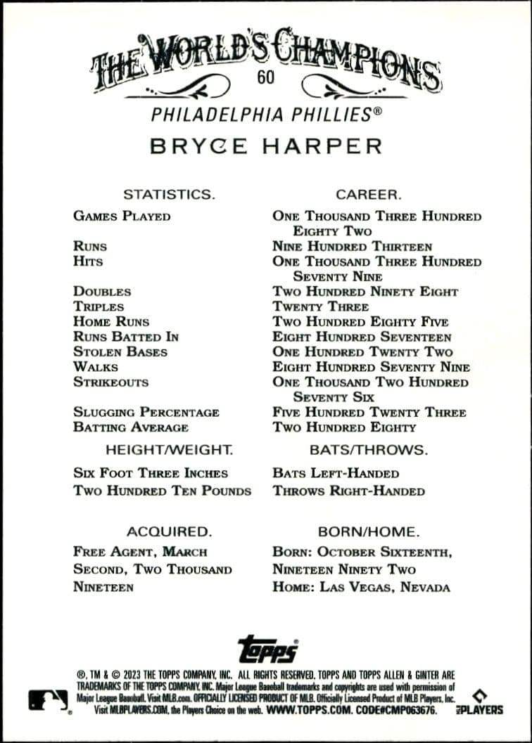 Bryce Harper - Back