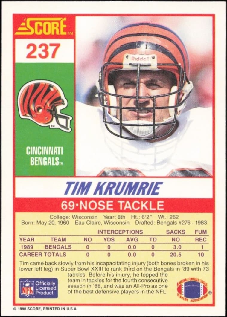 Tim Krumrie - Back