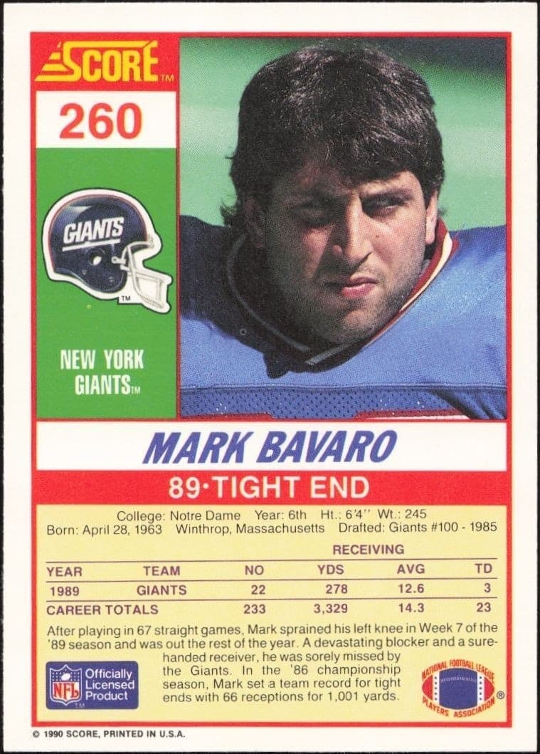 Mark Bavaro - Back