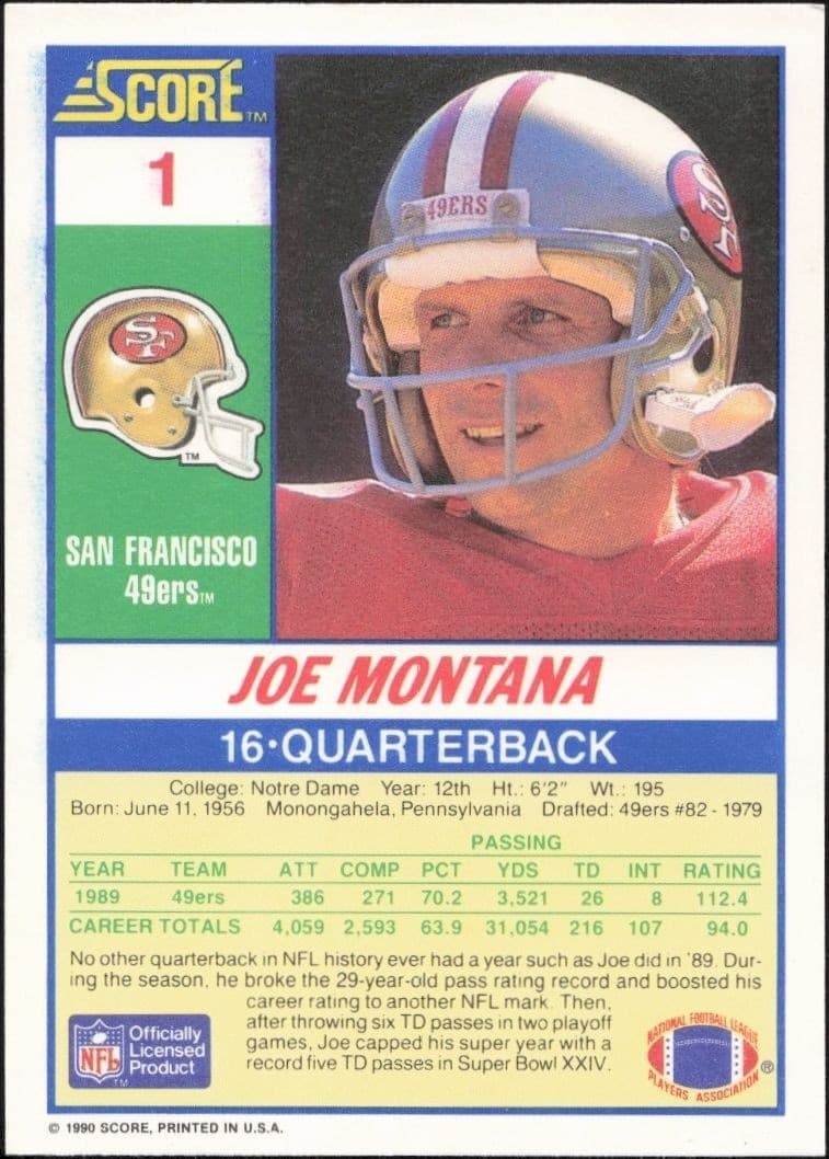 Joe Montana - Back