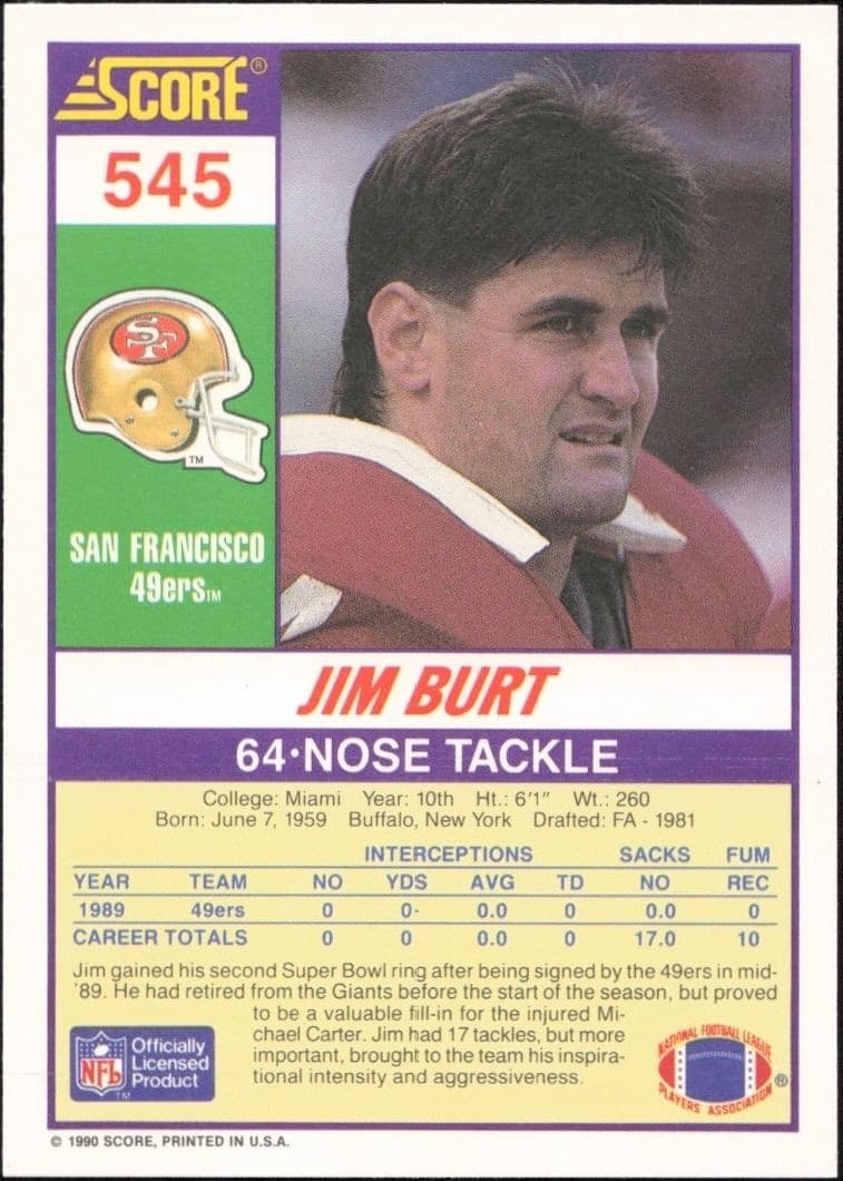 Jim Burt - Back
