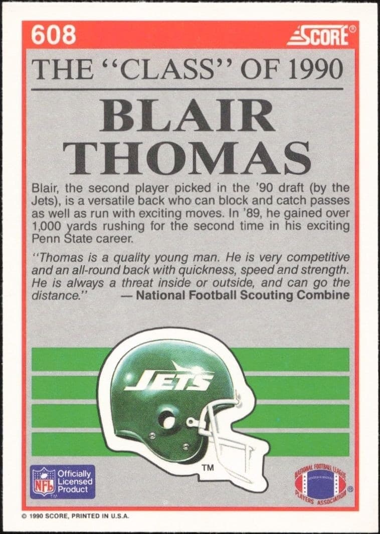 Blair Thomas - Back