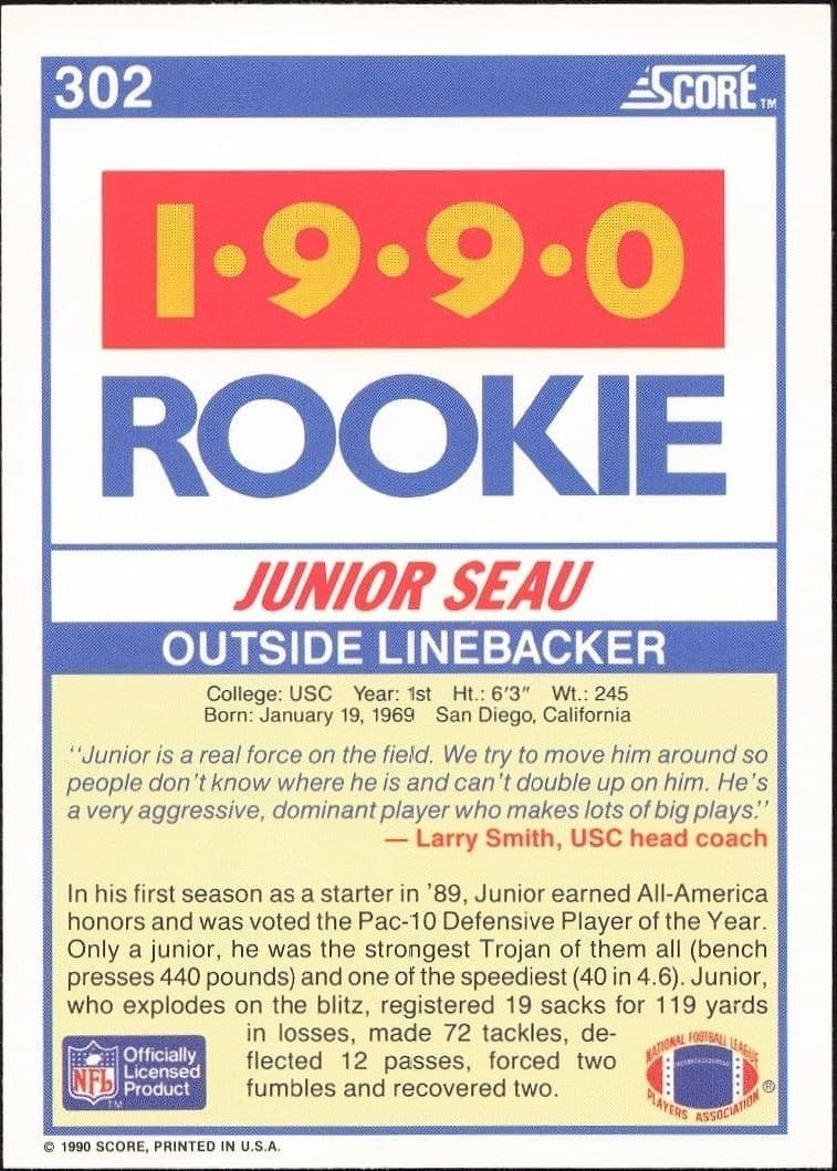 Junior Seau - Back