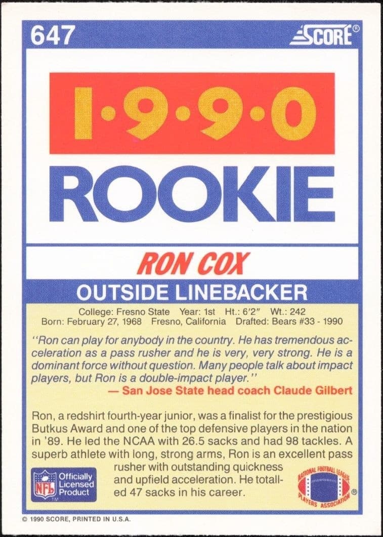 Ron Cox - Back
