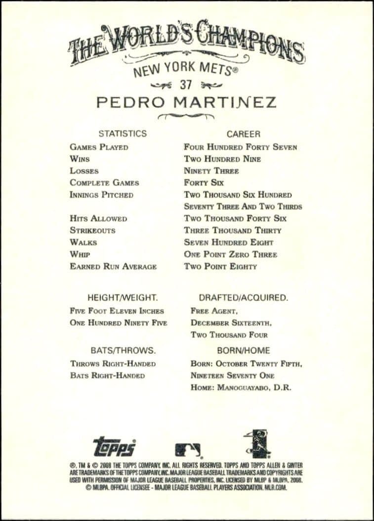 Pedro Martinez - Back