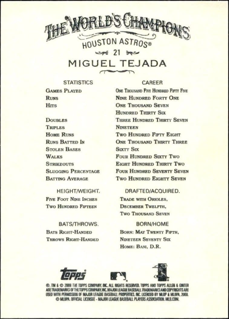 Miguel Tejada - Back