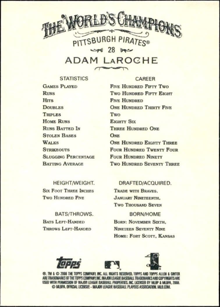 Adam LaRoche - Back