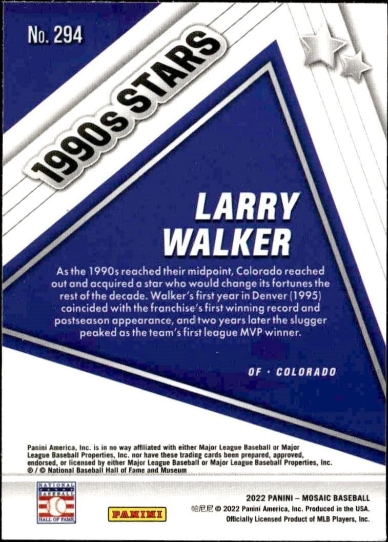 Larry Walker - Back