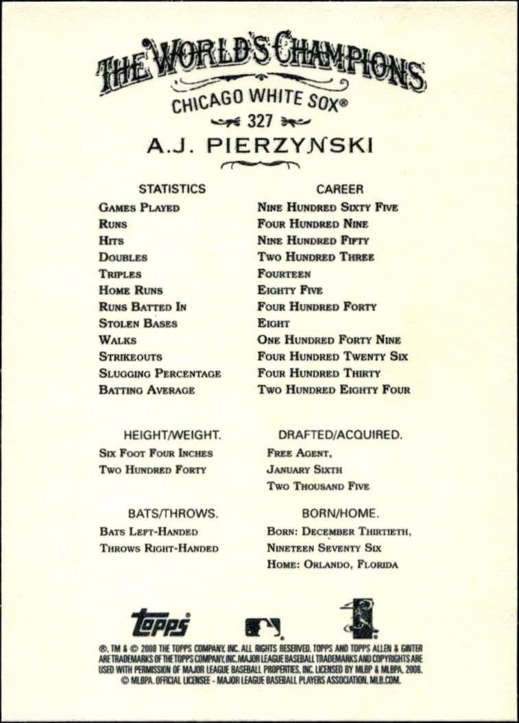 A.J. Pierzynski - Back