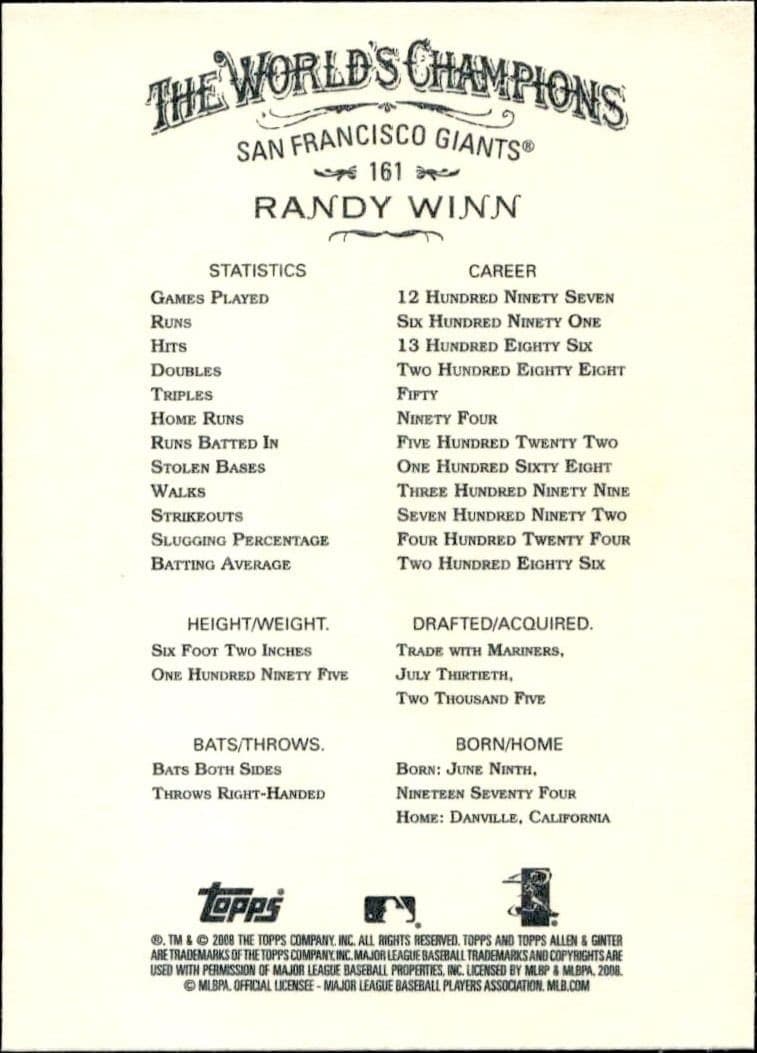 Randy Winn - Back